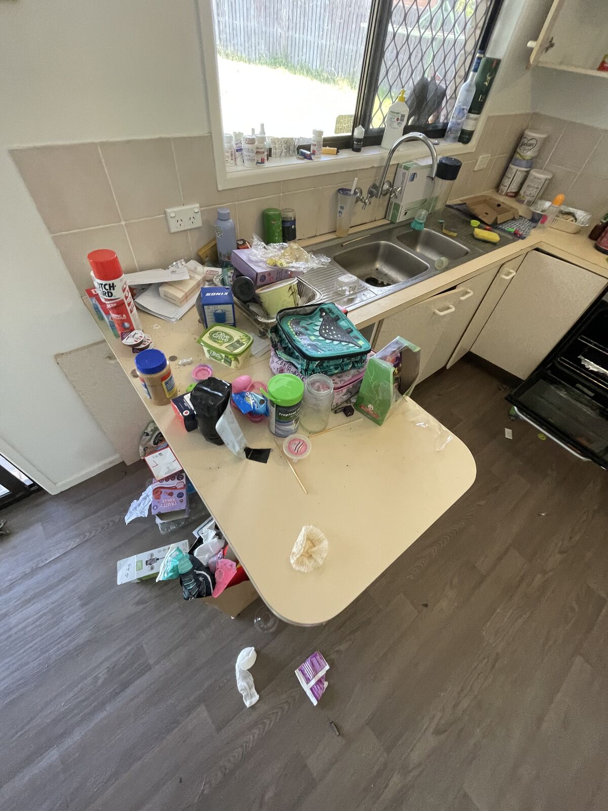 Kitchen before the general clean